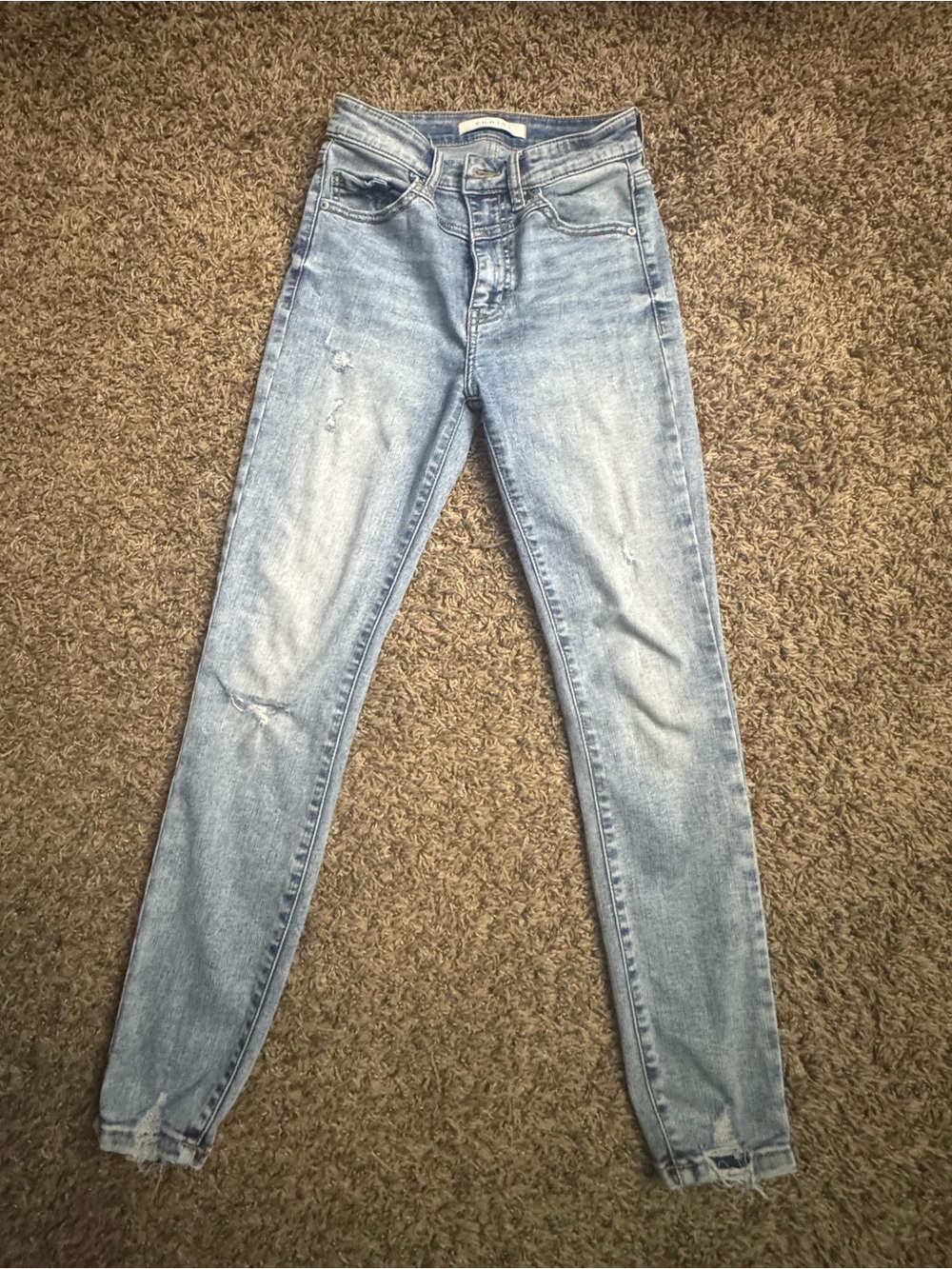 eunina Light Blue High-Rise Skinny Jeans